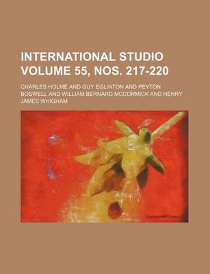 Book cover for International Studio Volume 55, Nos. 217-220