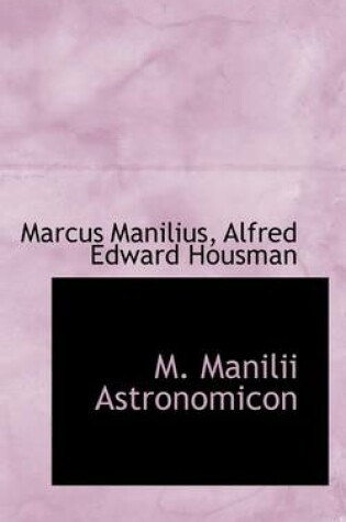 Cover of M. Manilii Astronomicon