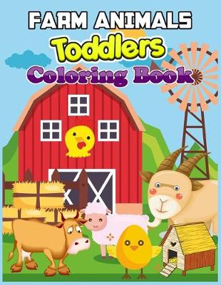 Book cover for Farm Animals Toddlers Coloring Book