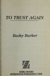 Book cover for To Trust Again