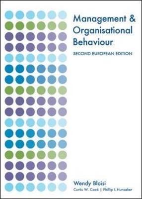 Book cover for Management and Organisational Behaviour: Second European Edition