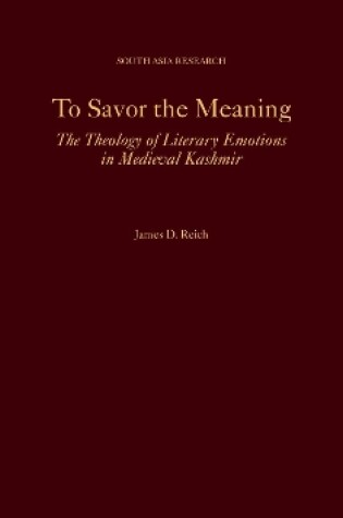 Cover of To Savor the Meaning