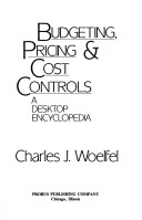 Book cover for Budgeting, Pricing and Cost Controls