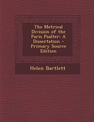 Book cover for The Metrical Division of the Paris Psalter