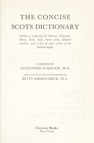Cover of Concise Scots Dictionary