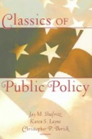 Cover of Classics of Public Policy