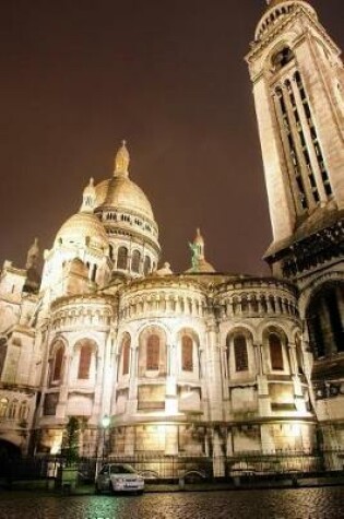 Cover of Sacred Heart Cathedral in Paris, France at Night Journal