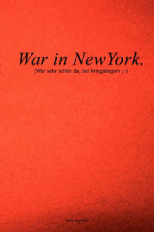 Cover of War in NewYork