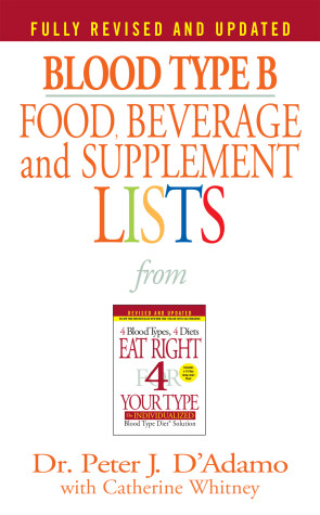 Book cover for Blood Type B Food, Beverage and Supplement Lists