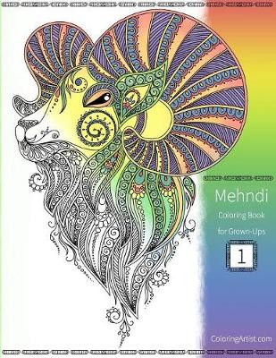 Cover of Mehndi Coloring Book for Grown-Ups