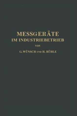 Cover of Messgerate Im Industriebetrieb