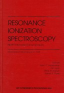 Book cover for Resonance Ionization Spectroscopy: Ninth International Symposium