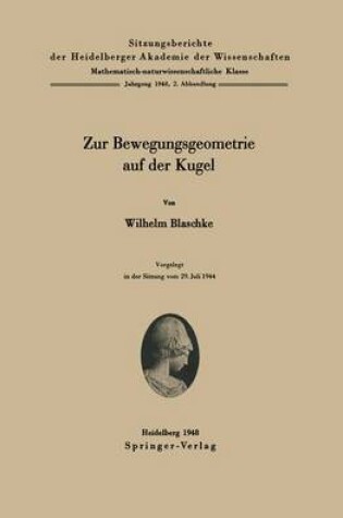 Cover of Zur Bewegungsgeometrie Auf Der Kugel