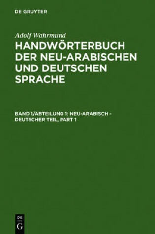 Cover of Neu-Arabisch - Deutscher Teil