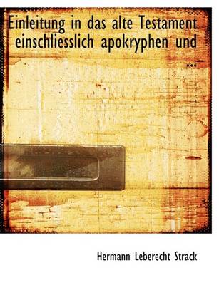 Book cover for Einleitung in Das Alte Testament Einschliesslich Apokryphen Und ...