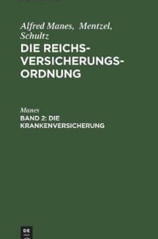 Cover of Die Krankenversicherung