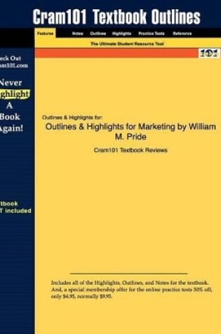 Cover of Studyguide for Marketing by Pride, William M., ISBN 9780547167473