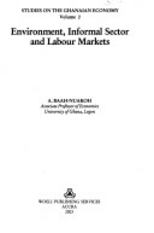 Cover of The Studies on the Ghanaian Economy