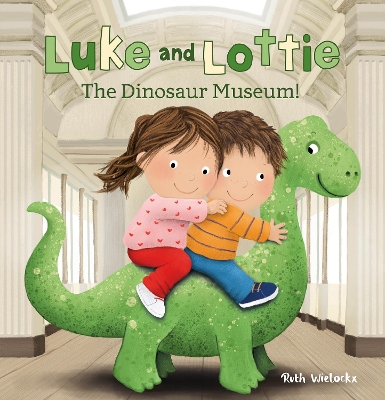 Book cover for Luke and Lottie. The Dinosaur Museum