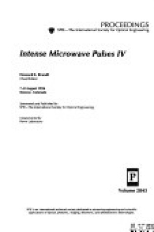 Cover of Intense Microwave Pulses Iv