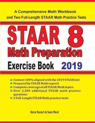 Book cover for STAAR 8 Math Preparation Exercise Book