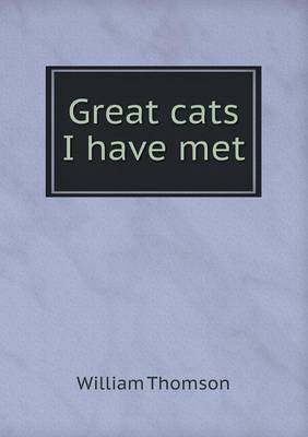 Book cover for Great cats I have met