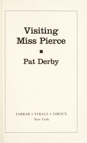 Book cover for Visiting Miss Pierce