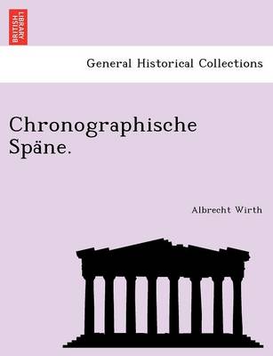 Book cover for Chronographische Spa Ne.