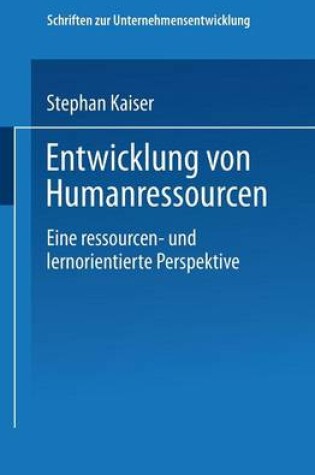 Cover of Entwicklung von Humanressourcen