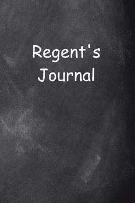 Cover of Regent's Journal Chalkboard Design