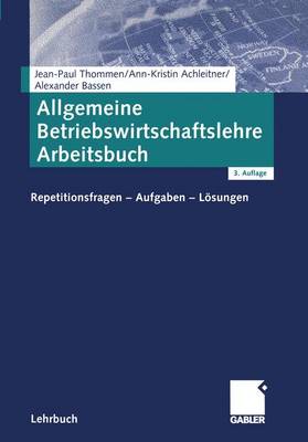 Book cover for Allgemeine Betriebswirtschaftslehre Arbeitsbuch