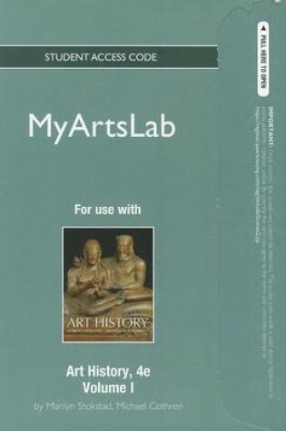 Cover of NEW MyLab Arts Pegagus Student Access Code Card for Art History, Volume 1 (standalone)