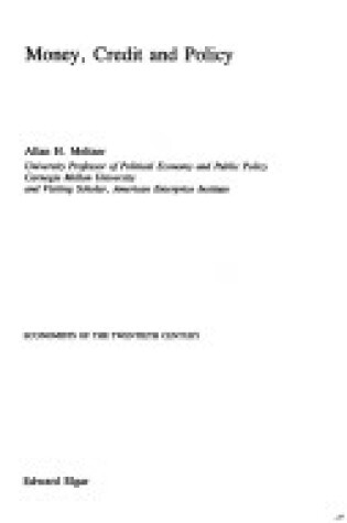 Cover of Money, Credit and Policy