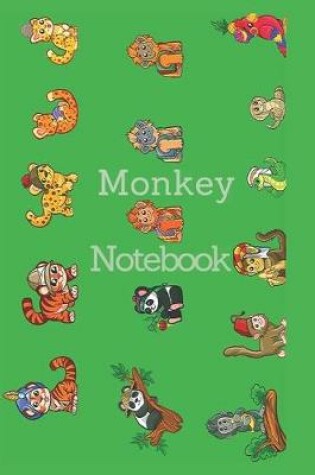 Cover of Monkey Notebook. Perfect gift for young kids and teenagers that love monkey and nature