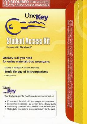 Book cover for OneKey Blackboard, Student Access Kit, Brock Biology of Microorganisms