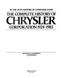 Book cover for Complete History of the Chrystler Corp 19