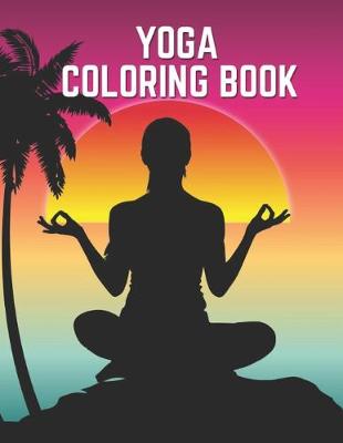 Book cover for yoga coloring book