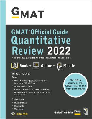 Book cover for GMAT Official Guide Quantitative Review 2022 – Book + Online Question Bank, 1ed
