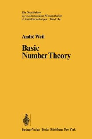 Cover of Basic Number Theory 3rd Ed, Rpt