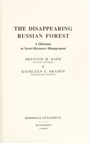 Book cover for Disappearing Russian Forest CB