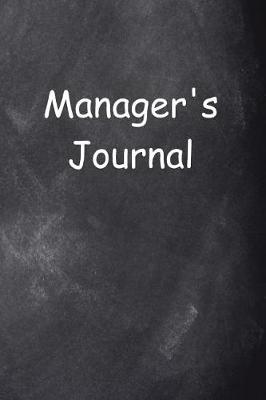 Cover of Manager's Journal Chalkboard Design