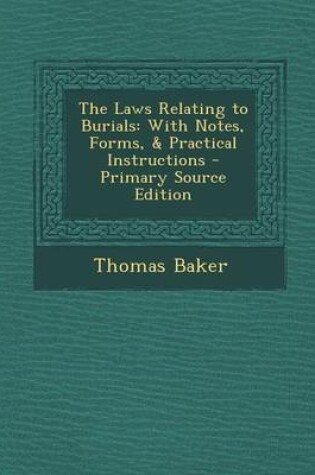 Cover of The Laws Relating to Burials