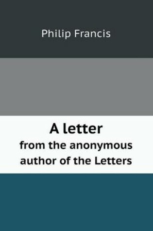 Cover of A letter from the anonymous author of the Letters