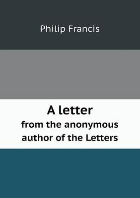 Book cover for A letter from the anonymous author of the Letters