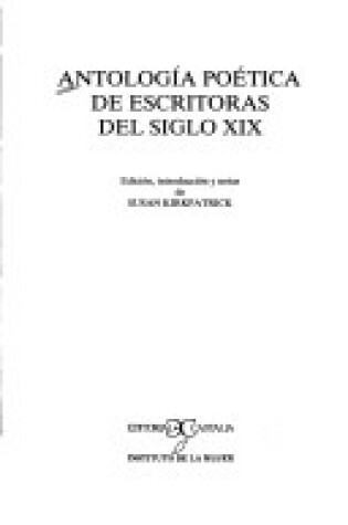 Cover of Antologia Poetica De Escritora