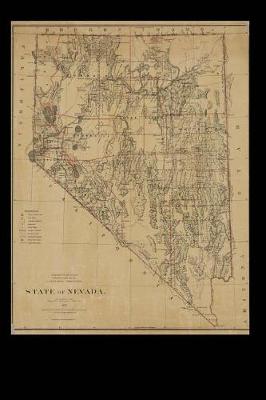 Book cover for Vintage State of Nevada Map from 1879 Journal