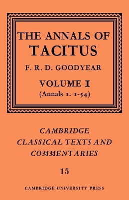 Book cover for The Annals of Tacitus: Volume 1, Annals 1.1-54