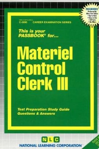 Cover of Materiel Control Clerk III