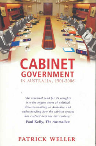 Cover of Cabinet Government in Australia, 1901-2006