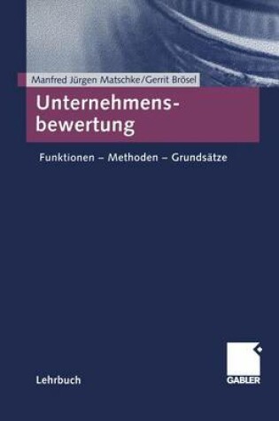 Cover of Unternehmensbewertung